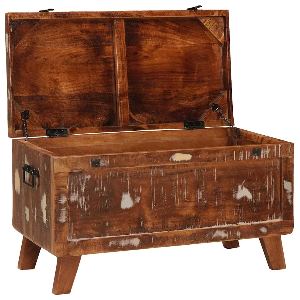 vidaXL Scatola di Stoccaggio 70 x 35 x 40 cm legno massello di riciclo