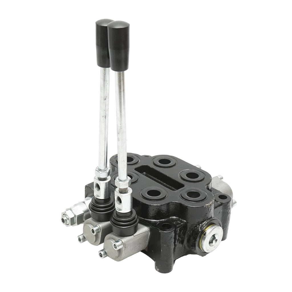 Distributore idraulico a 2 leve 150 Bar, portata 80 L/min M22x1,5mm