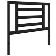 Testiera | Testata per Letto Nera 96x4x100 cm in Legno Massello di Pino