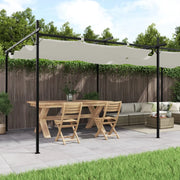 Pergola con Tetto Retrattile Crema 589x292x230 cmcod mxl 131739