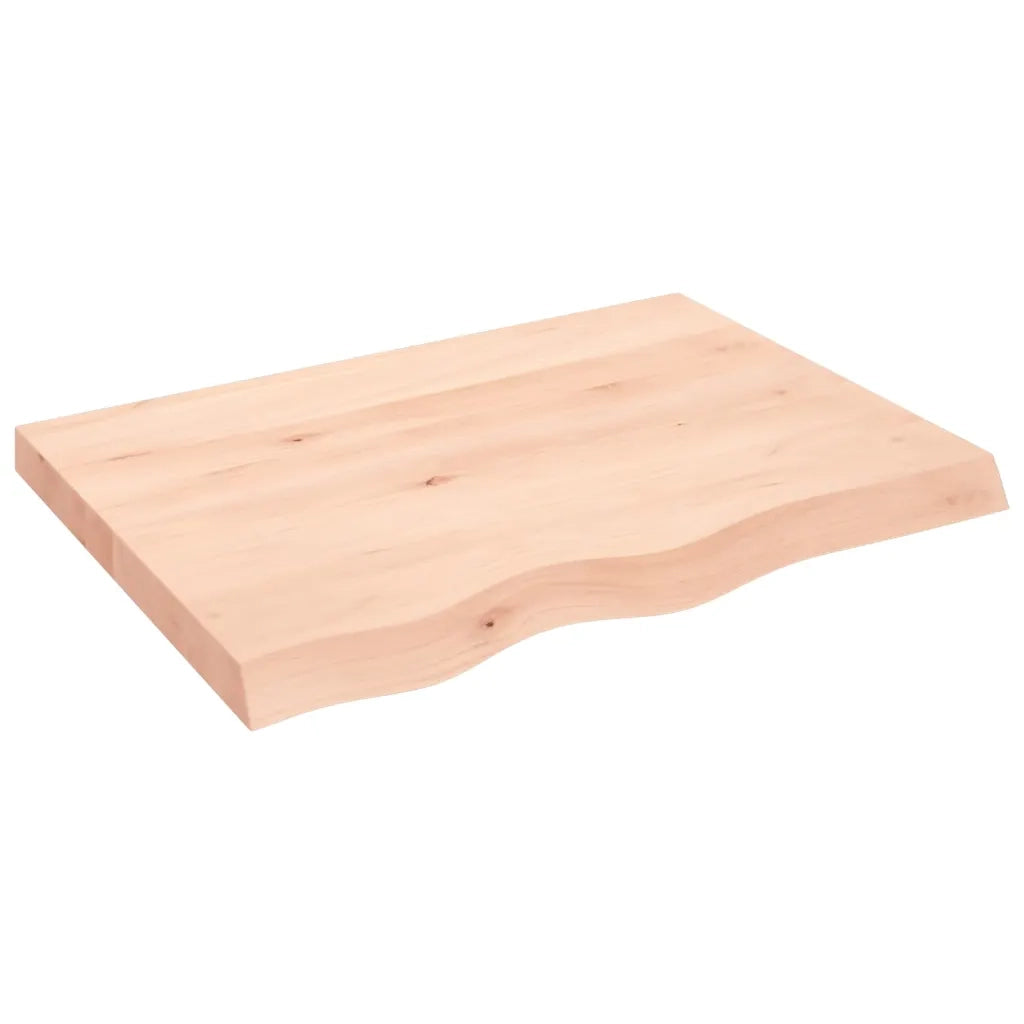 Ripiano a Parete 80x60x(2-6) cm Massello Rovere Non Trattato 363553