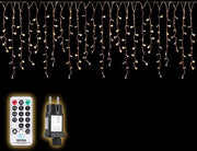 Illuminazione di Natale tenda led esterna 5 m catena di luce a pioggia di ghiaccio con comando a distanza timer finestra 8 modalità luce calda bianca