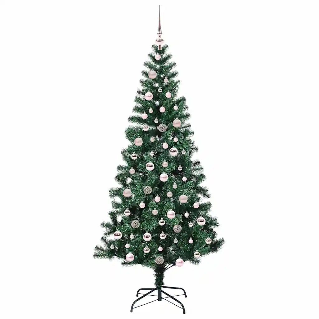 Albero di Natale | Decorazioni natalizie artificiale con luci integrate Verde 210 cm