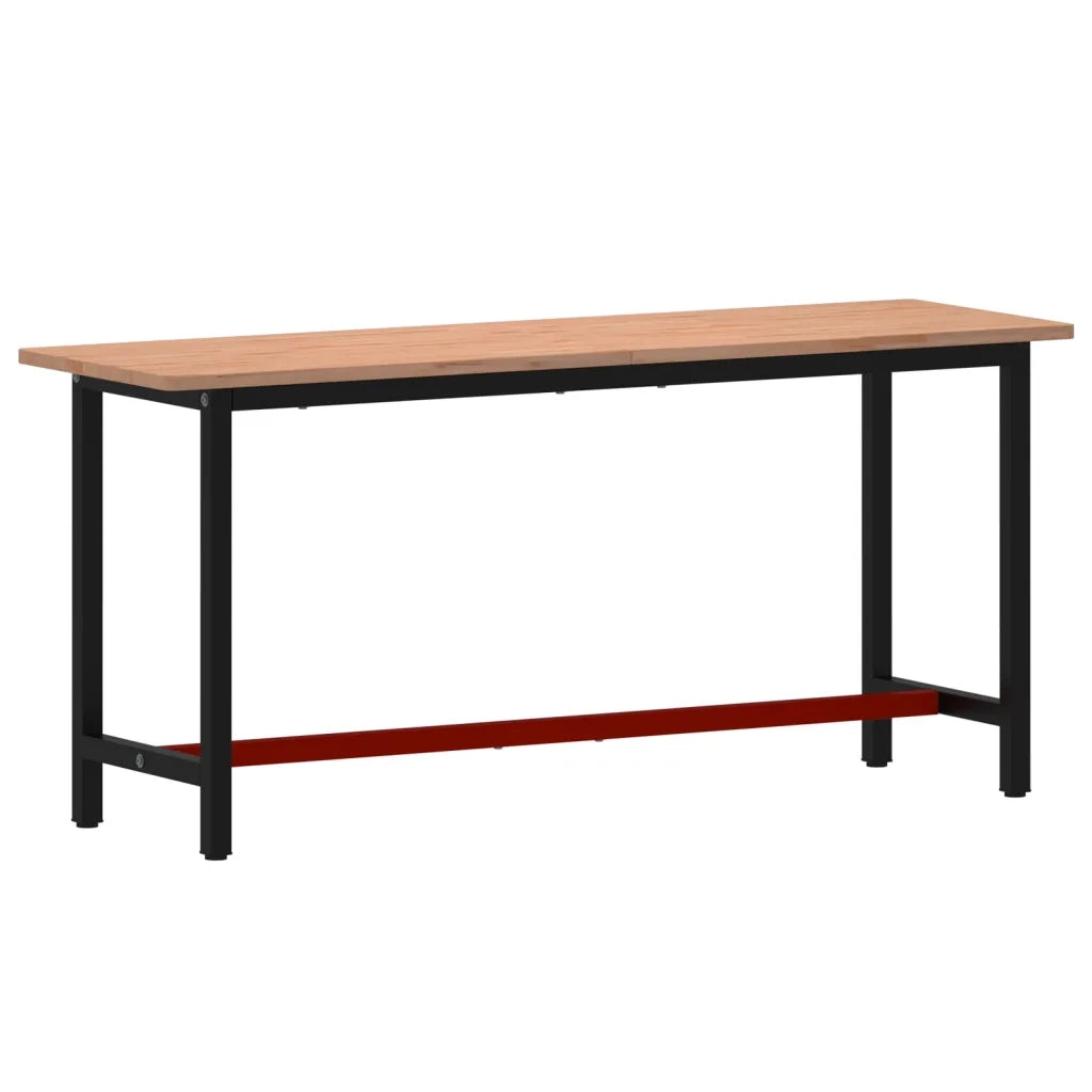 Banco da Lavoro 180x55x81,5 cm Legno Massello Faggio e Metallo 3188906