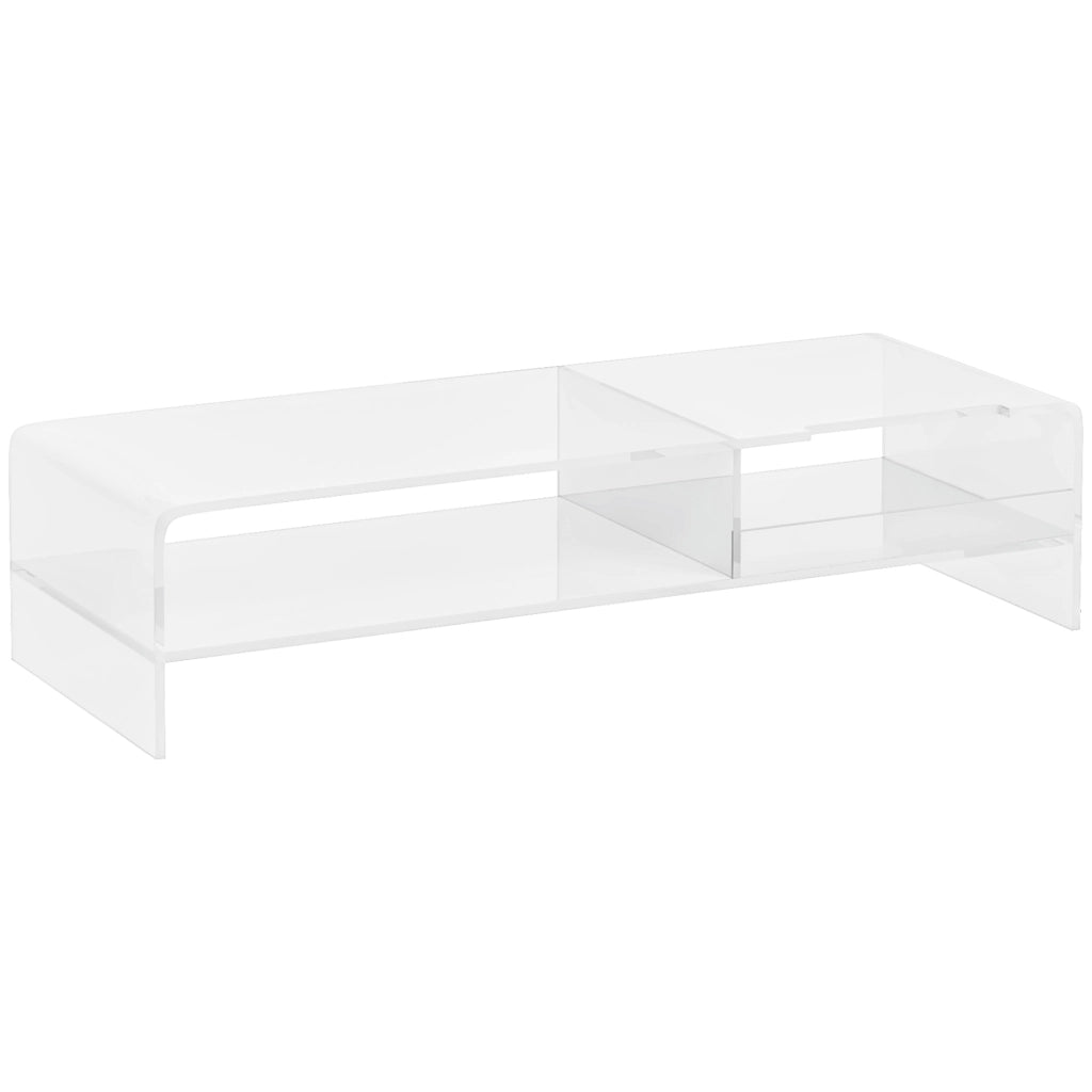 Supporto Monitor con Ripiano Tastiera ¨C Xylo ¨C Acrilico Trasparente 50x19x12cm