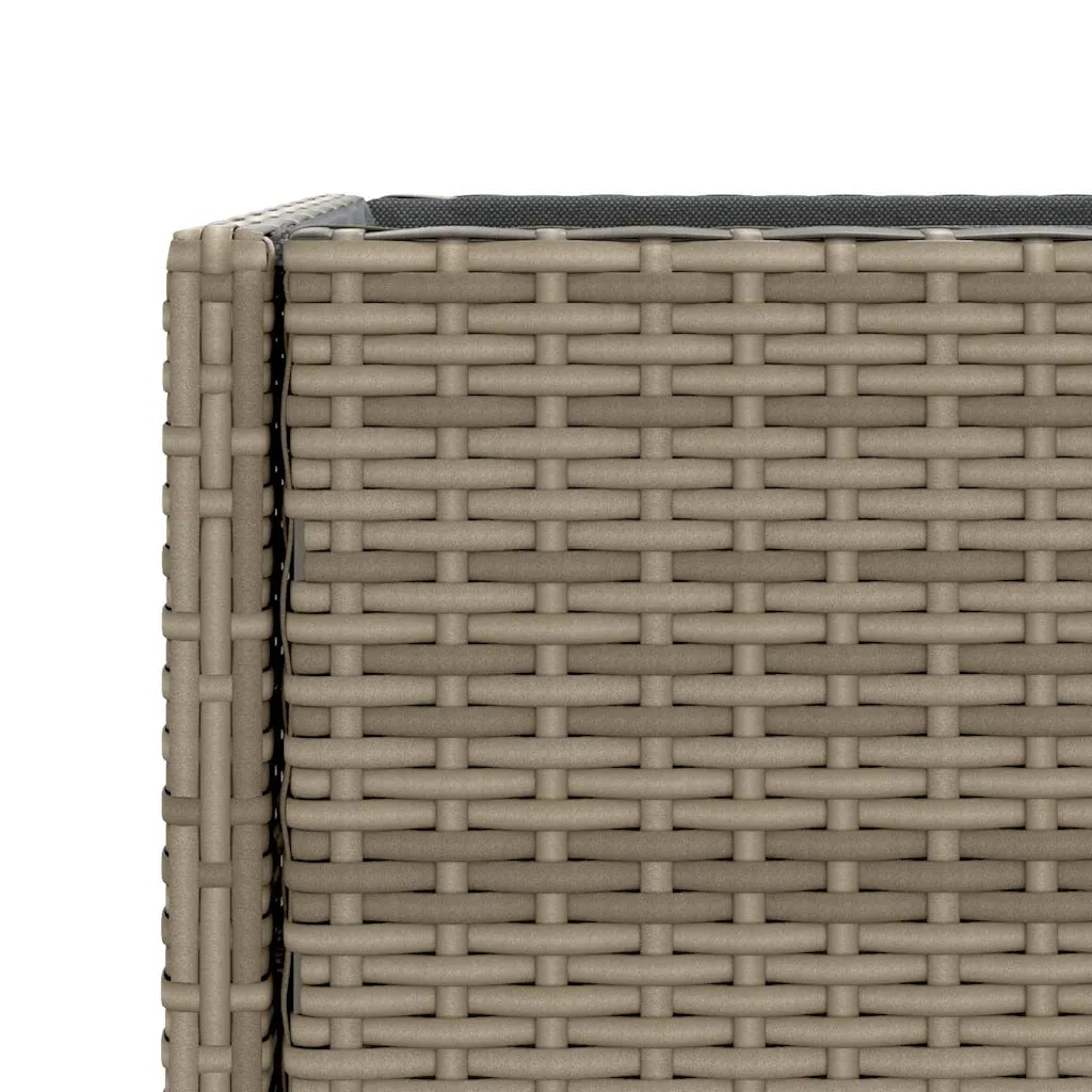 vidaXL Fioriera da Giardino con Ripiano Grigia in Polyrattan