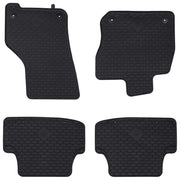 Tappetino per Auto 4 pcs Nero Gomma