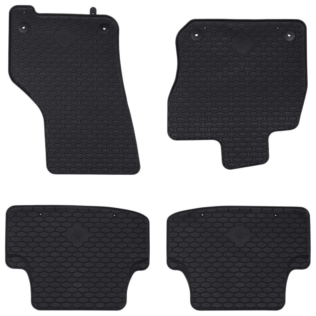 Tappetino per Auto 4 pcs Nero Gomma