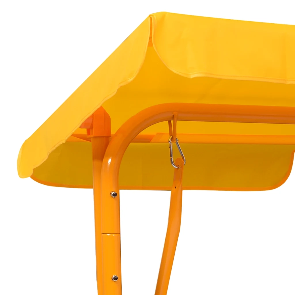 Dondolo a Panchina per Bambini Giallo 115x75x110 cm in Tessuto CFW8584433