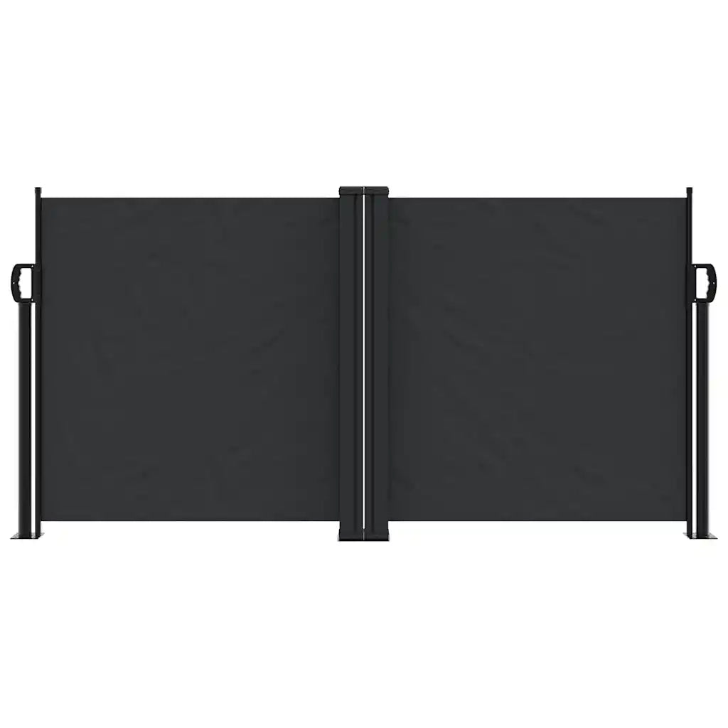 Tenda da Sole | Tenda parasole Laterale Retrattile Nera 120x1200 cm