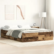 vidaXL Giroletto senza Materasso Legno Antico 120x190cm in Truciolato
