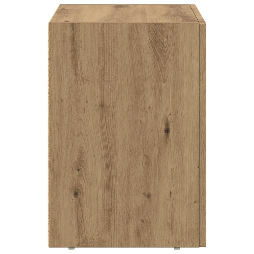 Comodino-Tavolino da notte Rovere artigianale 40 x 35 x 50 cm Legno multistrato