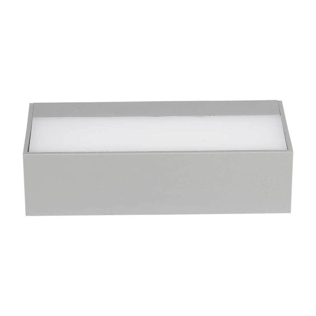Lampada LED da Muro Rettangolare 9W Doppio Fascio Luminoso Colore Grigio 3000K IP65