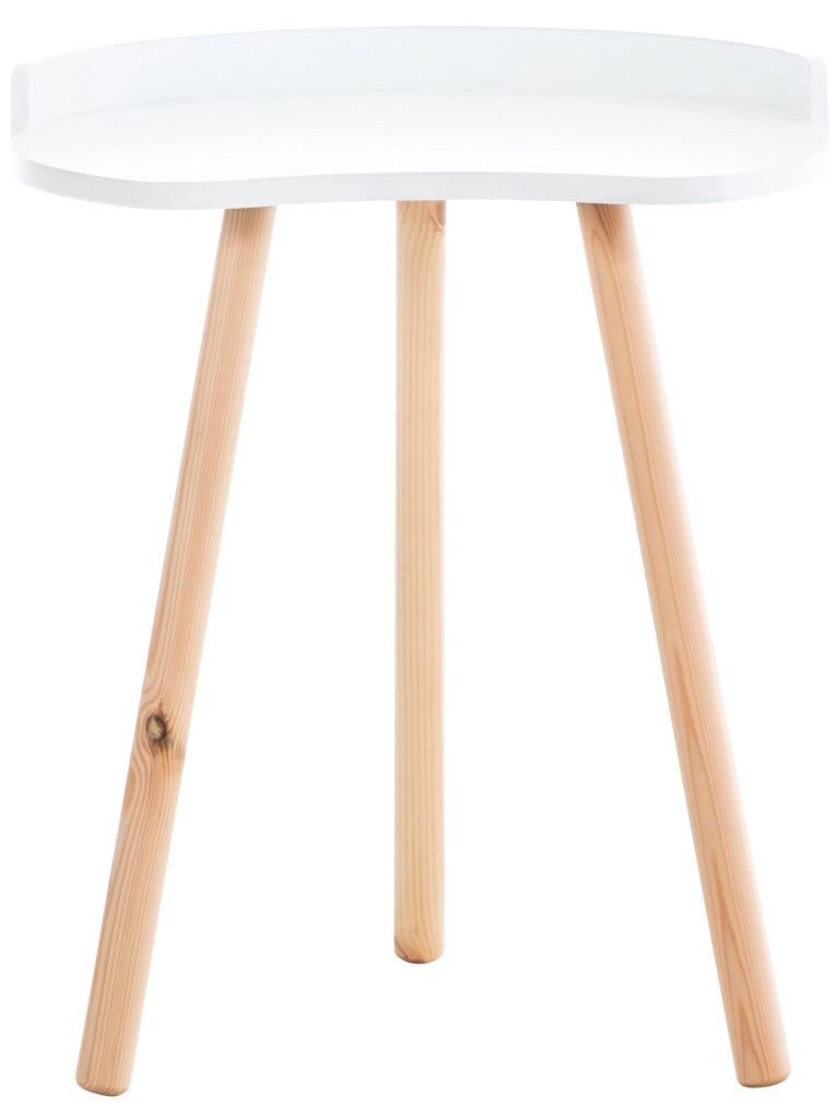 Tavolino d'appoggio Jannis in stile scandinavo bianco