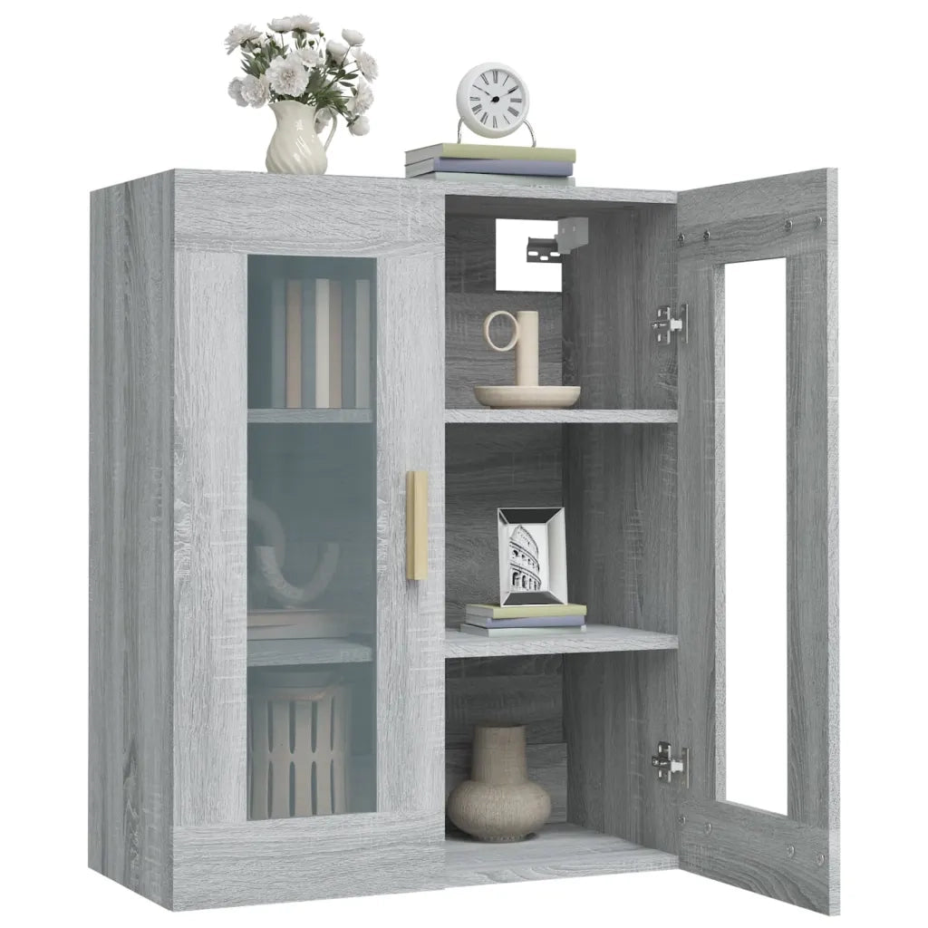 Armadietto Pensile a Parete Grigio Sonoma 69,5x34x90 cm CFW5623114