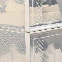 Mobile Scarpiera Rettangolare in Plastica PP, 18 Box 25x35x19 cm per Scarpe max 43 EU, Vestiti e Libri