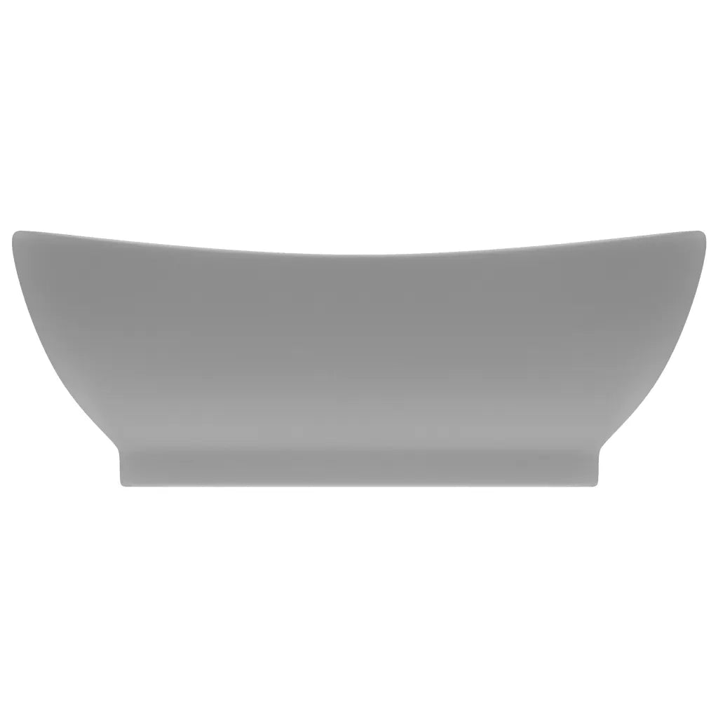 Lavabo-Lavandino con Troppopieno Ovale Turchese Grigio 58,5x39 cm Ceramica