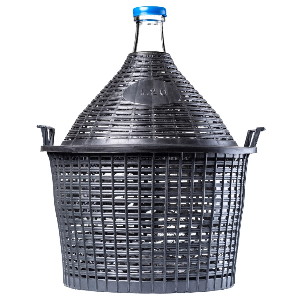 KADAX Lady's Balloon Bottiglia da 54 litri per vino e liquori in un cestino Bottiglia da gallone per vino con tappo