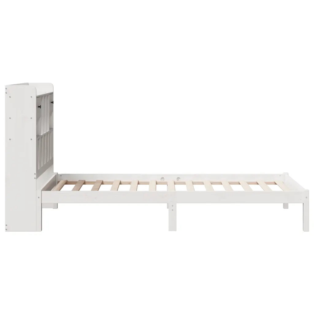 Letto con Libreria senza Materasso-Struttura Letto con contenitore 75x190 cm in Legno Pino 643902