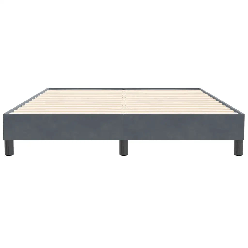Giroletto Molle senza Materasso Grigio Scuro 140x210 cm Velluto 3315826