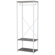 PORTABITI CON 2 RIPIANI IN LEGNO TRUCIOLATO+METALLO 60X40X167