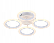 Lampada da soffitto LED 4 anelli bianca Vargo 48W