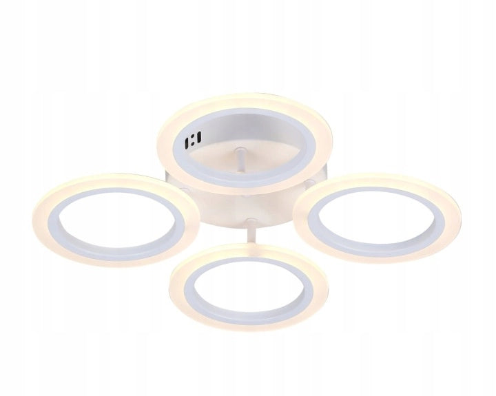 Lampada da soffitto LED 4 anelli bianca Vargo 48W