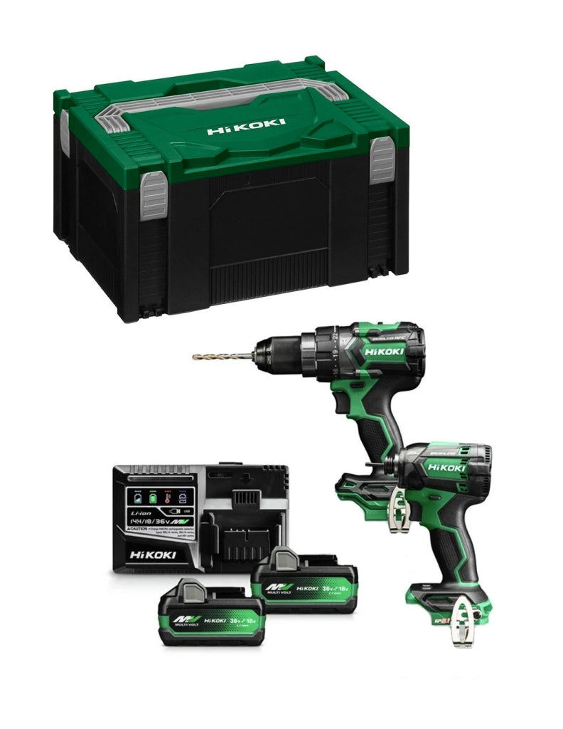 HIKOKI Kit KC18DCWBZ (DV18DC + WH18DC + 2 x 5,0Ah/2,5Ah + UC18YSL3 + HSC III)
