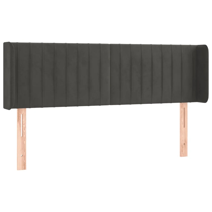 Testiera a LED Grigio Scuro 147x16x78/88 cm in Velluto