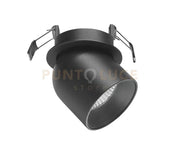 GFA442- FARETTO ORIENTABILE NERO SATINATO A LED 3000K 680LM 9W IP21 TONDO D.7CM DA INCASSO