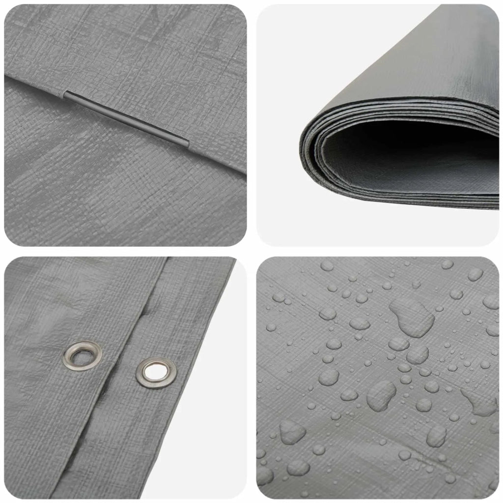 Telo con Occhielli Grigio Chiaro 6 x 8 m 260 gsm PE 42039329