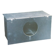 NIDO ESTERNO X GABBIA CONIGLI OMZ - ACCIAIO ZINC CM 45X24 H.CM 25- 2 pezzi