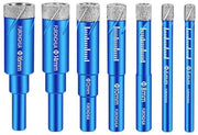 Kit di Trapano a Diamante - Set 6 pezzi per Ceramica e Granito - Per Uso Professionale - Per Marmo e Vetro - Adatto per Diversi Materiali...