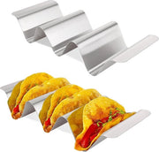 Impianto per tacos in acciaio inossidabile 2 pezzi - set riutilizzabile per hot dog, sandwich e altro
