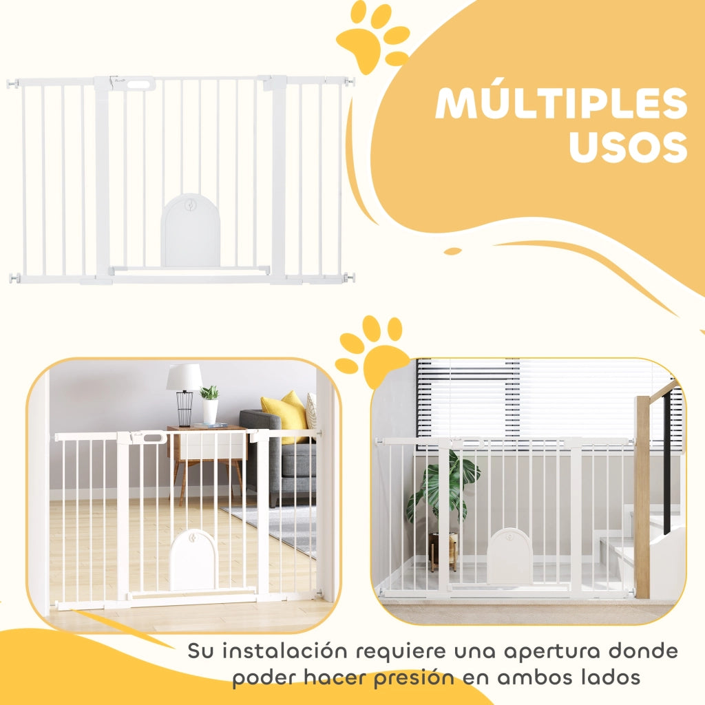 Cancellino Porta per Cani con Estensioni ¨C Zephmum ¨C Bianco 75-131 cm