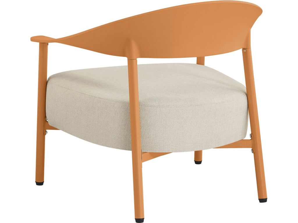 Set di 2 poltrone da giardino "Céora" in plastica e metallo - Arancione
