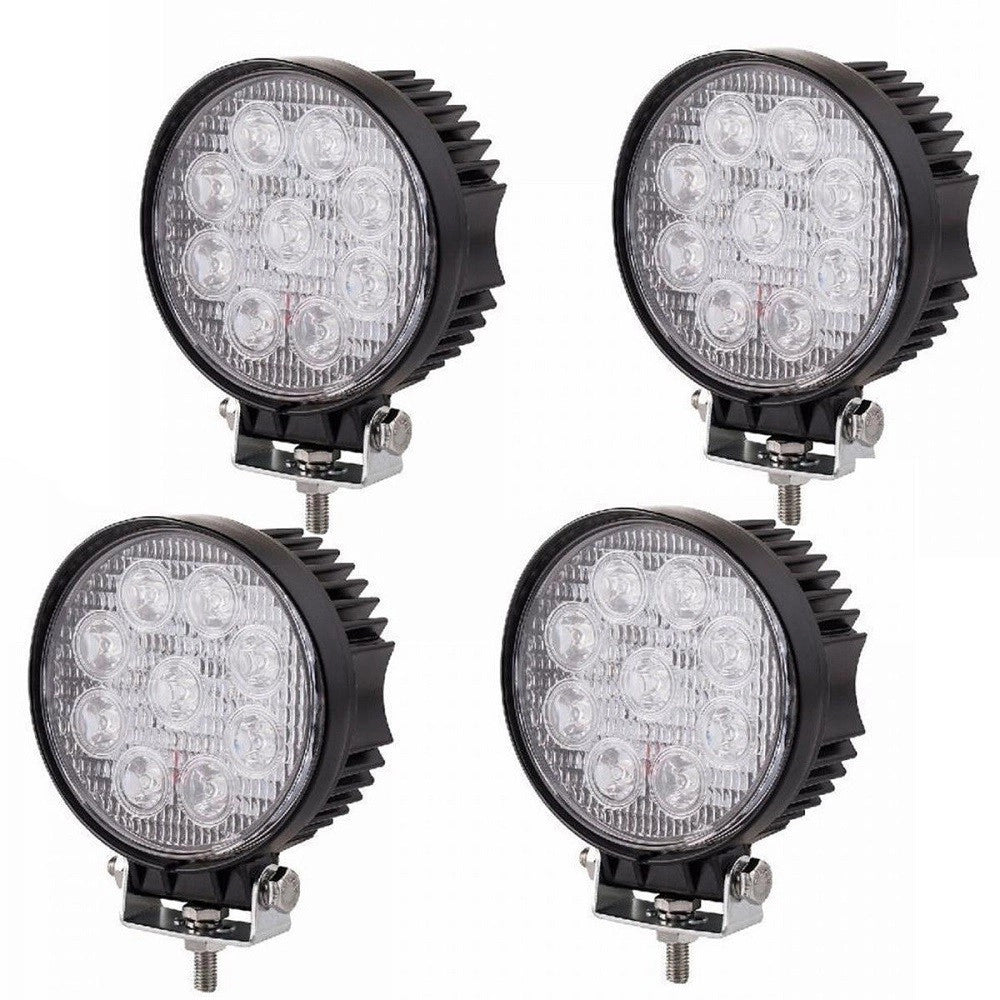 Trade Shop - 4 X 27w Led Luce Faro Lampada Da Lavoro Faretto Auto Camion Jeep Suv 12v 24v -
