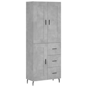 Credenza | Madia | Buffet da pranzo | Armadio da pranzo Grigio Cemento 69,5x34x180 cm in Legno Multistrato