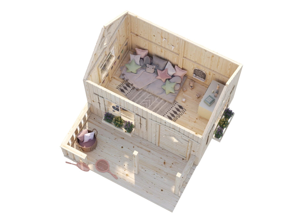 Casetta in legno non trattato Otto 233x157 cm