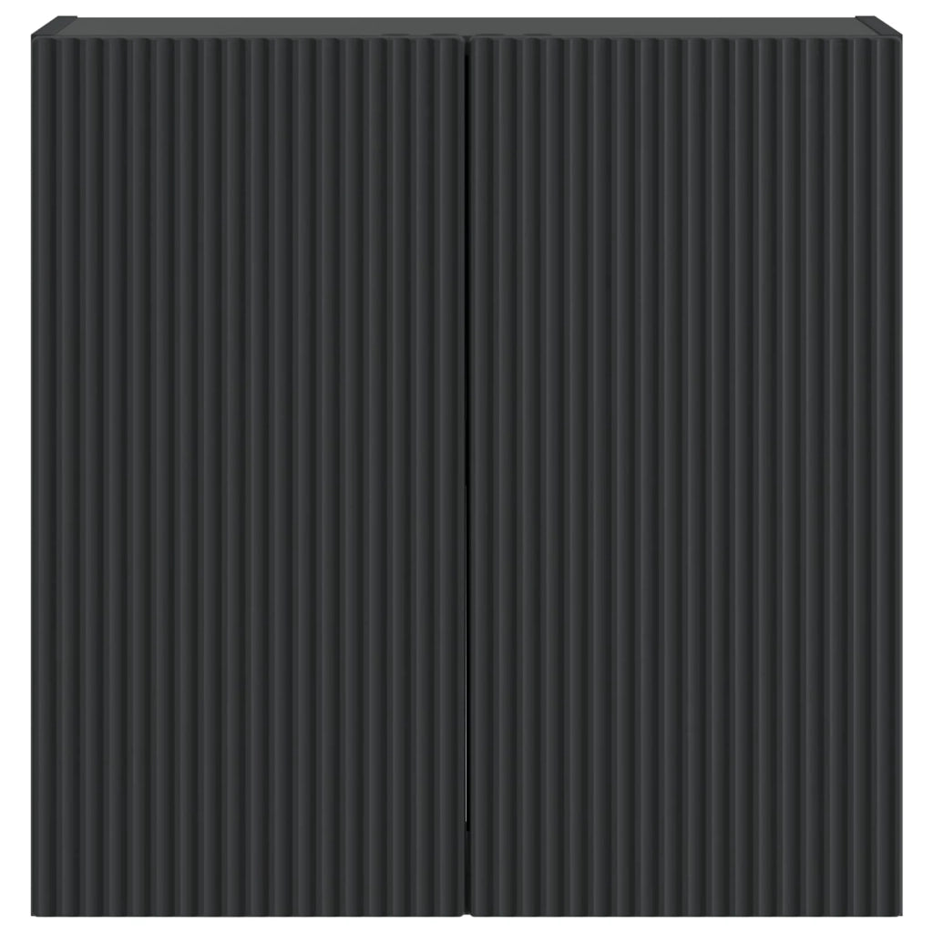 Mobiletto a muro Nero 59 x 31 x 60 cm Legno ingegnerizzato
