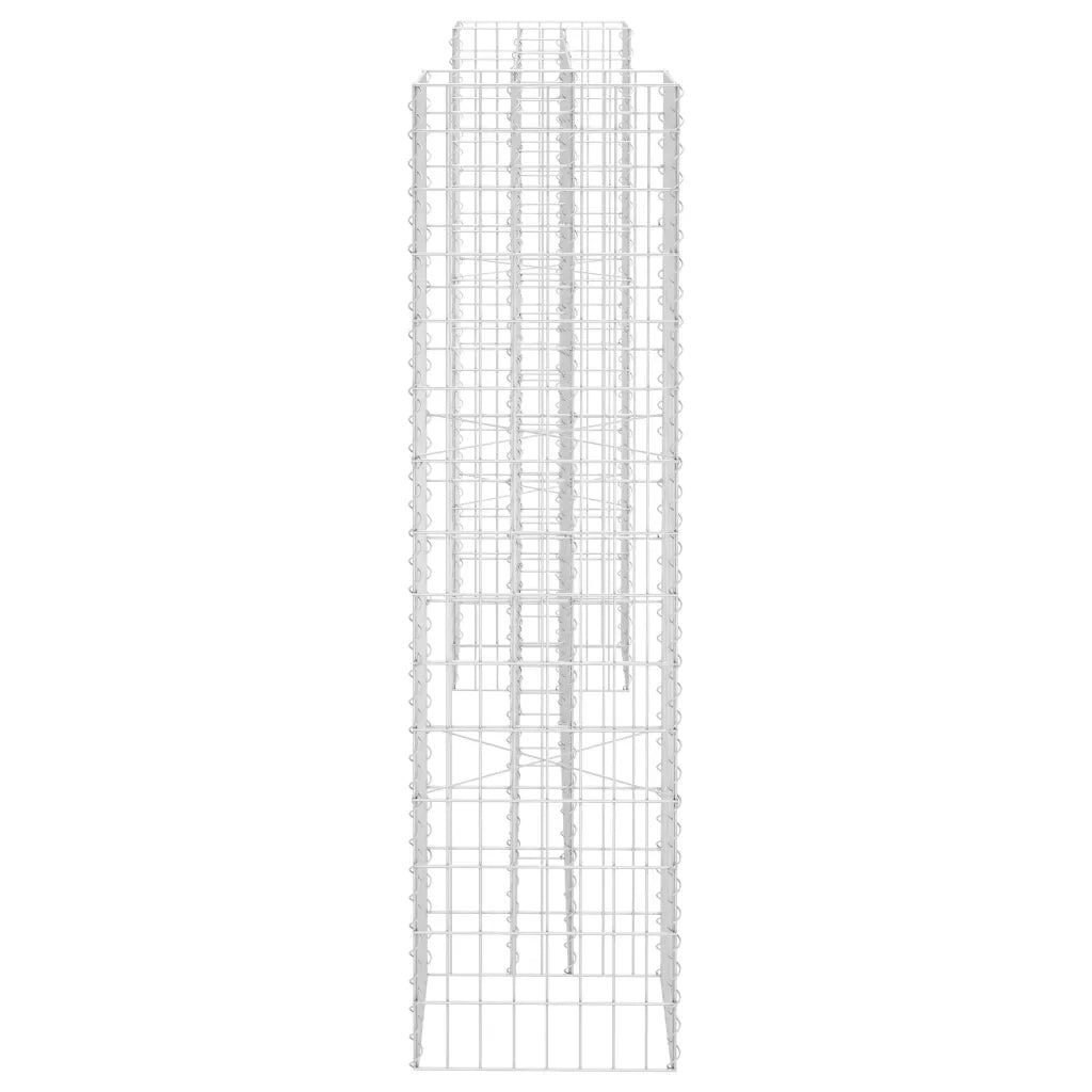Gabbione Fioriera ad "H" in Filo di Acciaio 260x40x150 cm 145663