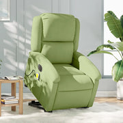 Poltrona Alzapersona Massaggi Elettrica Verde Chiaro Velluto 3204336