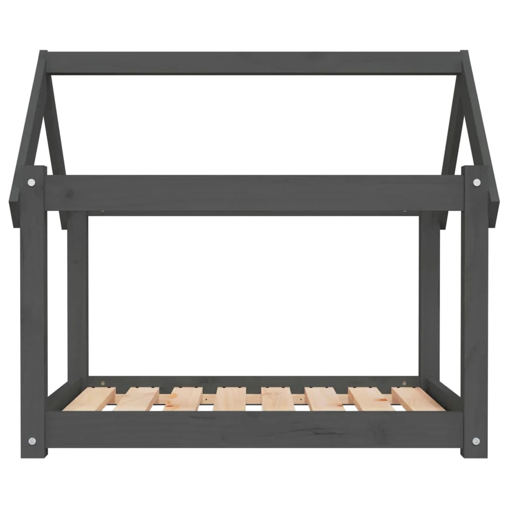 Divano letto per cani comodo 81 x 60 x 70 cm in legno massello di pino grigio 02_0042967
