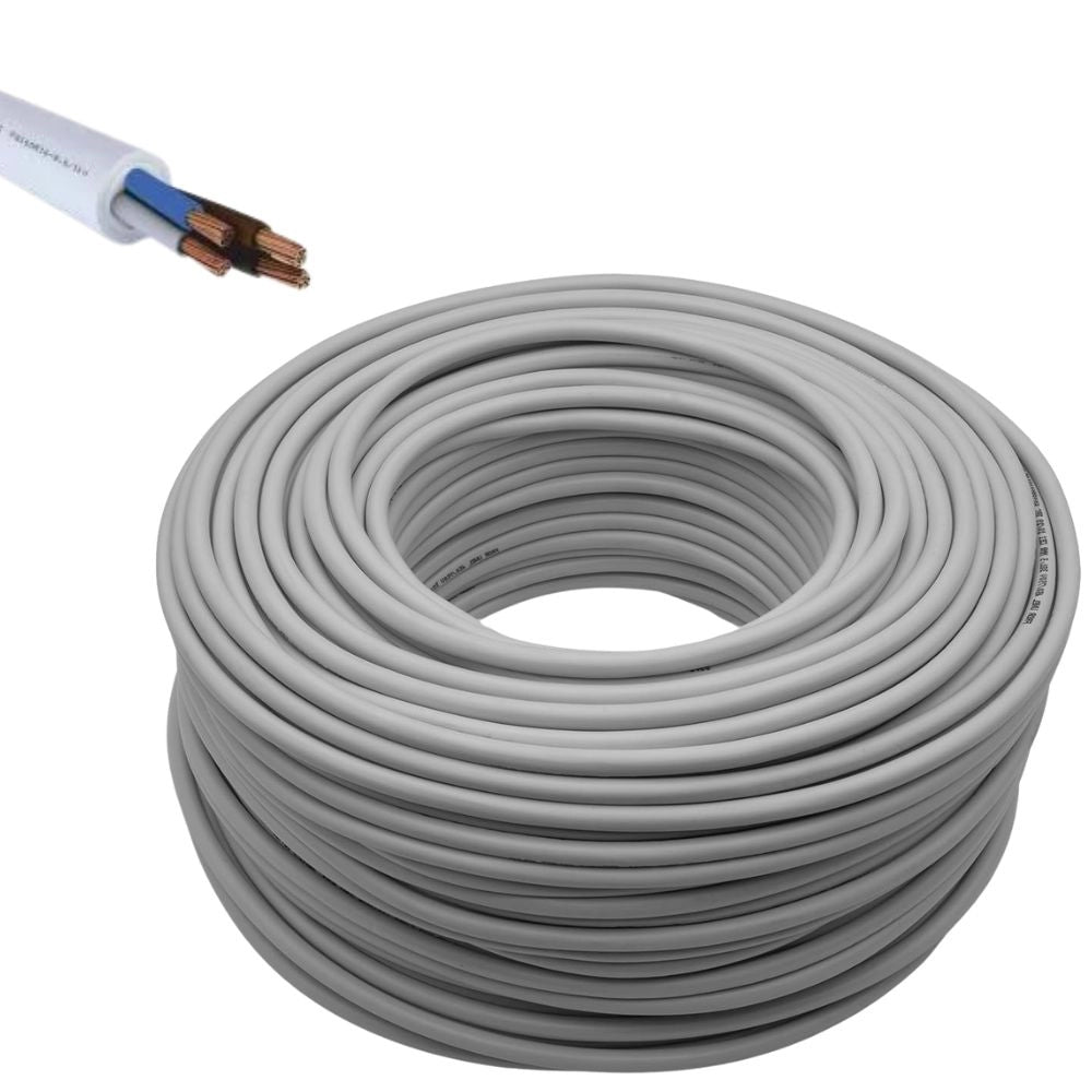 Cavo elettrico grigio fror gommato flessibile tutor quadripolare antifiamma *** lunghezza metri 50, sezione conduttor...