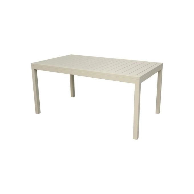 Amicasa Tavolo Alcamo Alluminio 160x90 cm Bianco