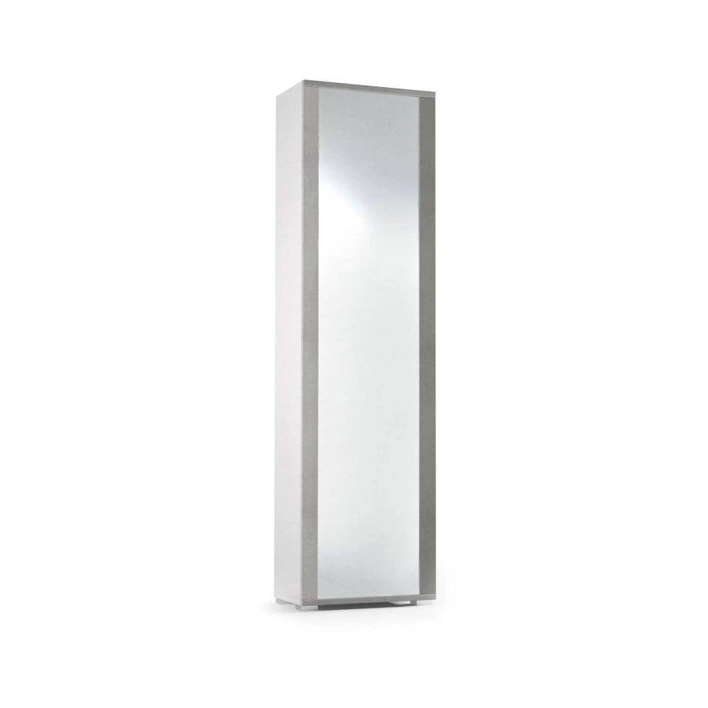 Mobile Portascarpe Asiago, Scarpiera 7 Ripiani Made in Italy, 50x32x182h cm Bianco