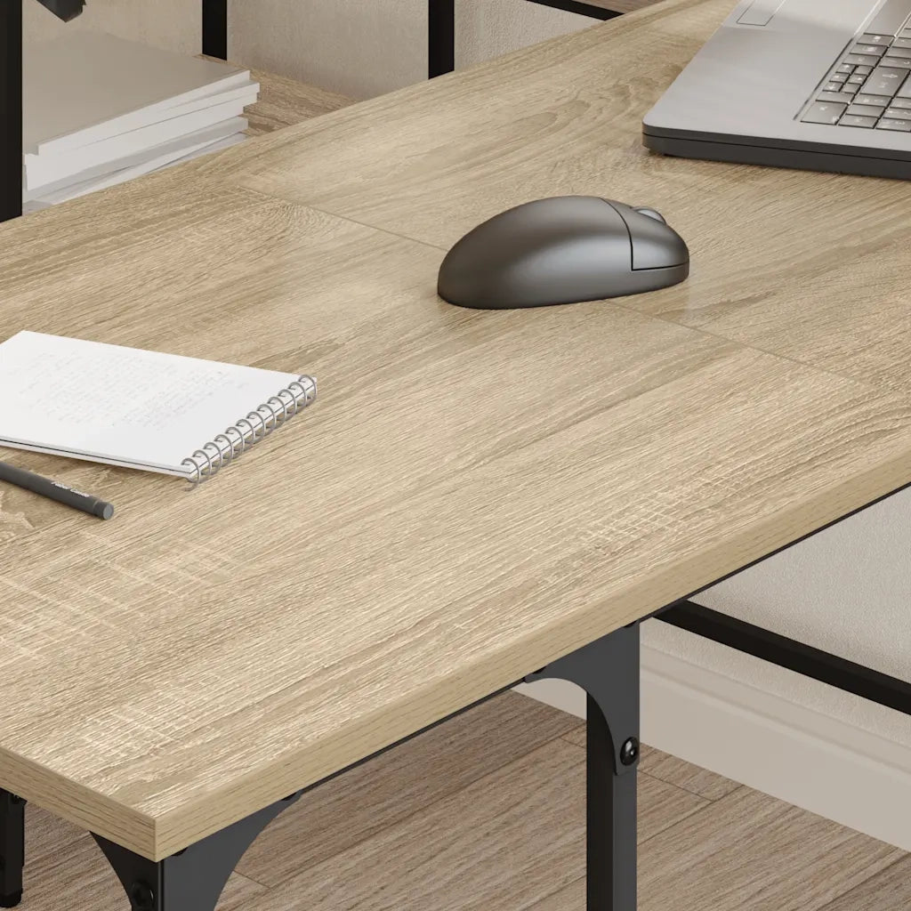 Scrivania | Tavolo da Ufficio Rovere Sonoma 139x139x75 cm in Legno Multistrato