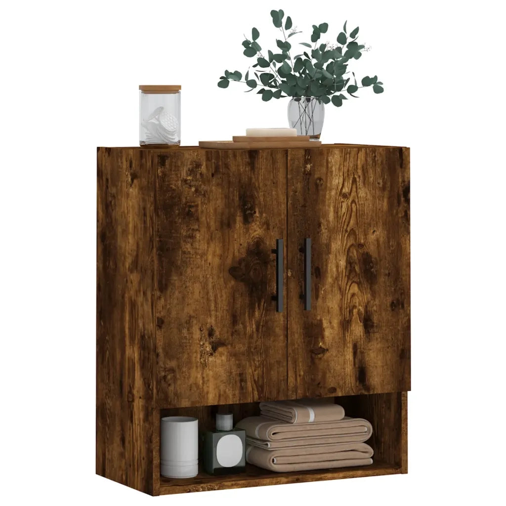 Armadietto a Muro Rovere Fumo 60x31x70 cm in Legno Multistrato 829937
