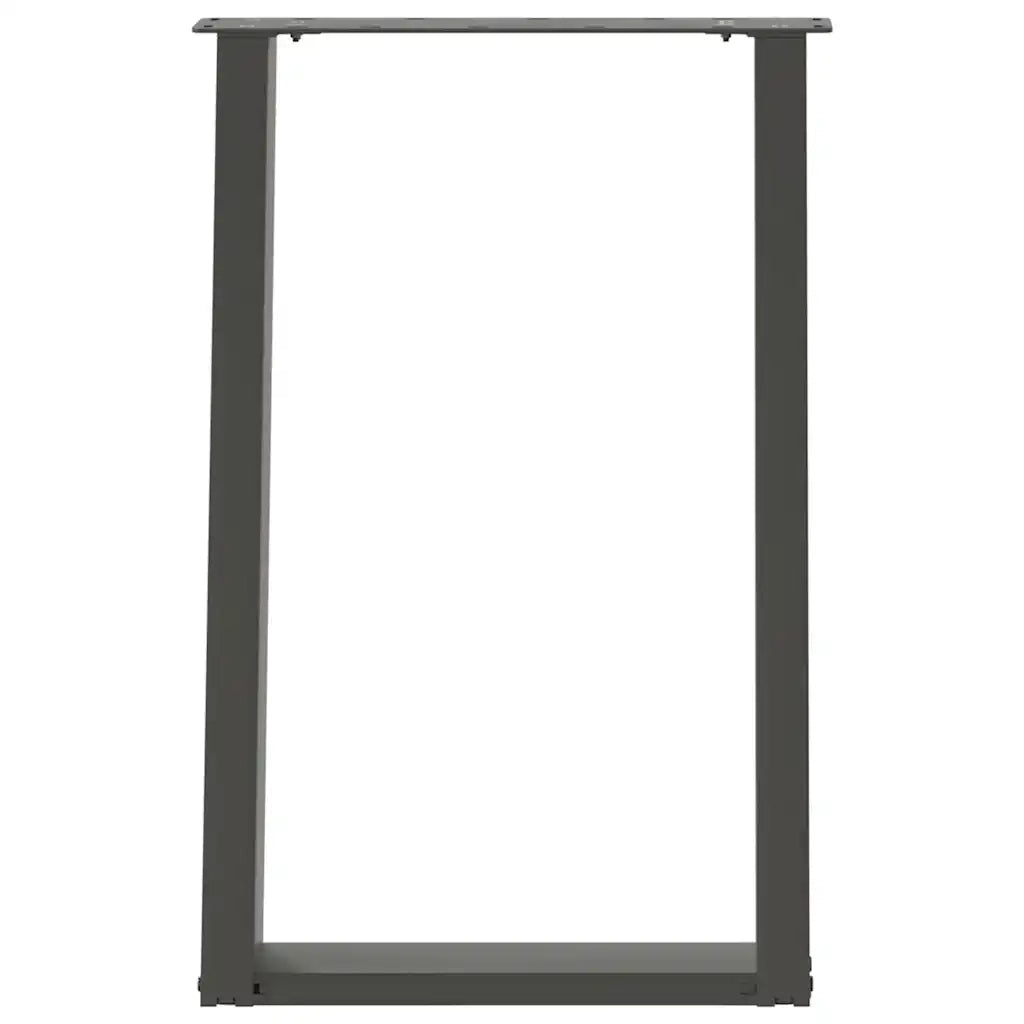 Gambe per tavolo da pranzo a forma di U 2 pz Antracite 60x(72-73) cm Acciaio 4012790