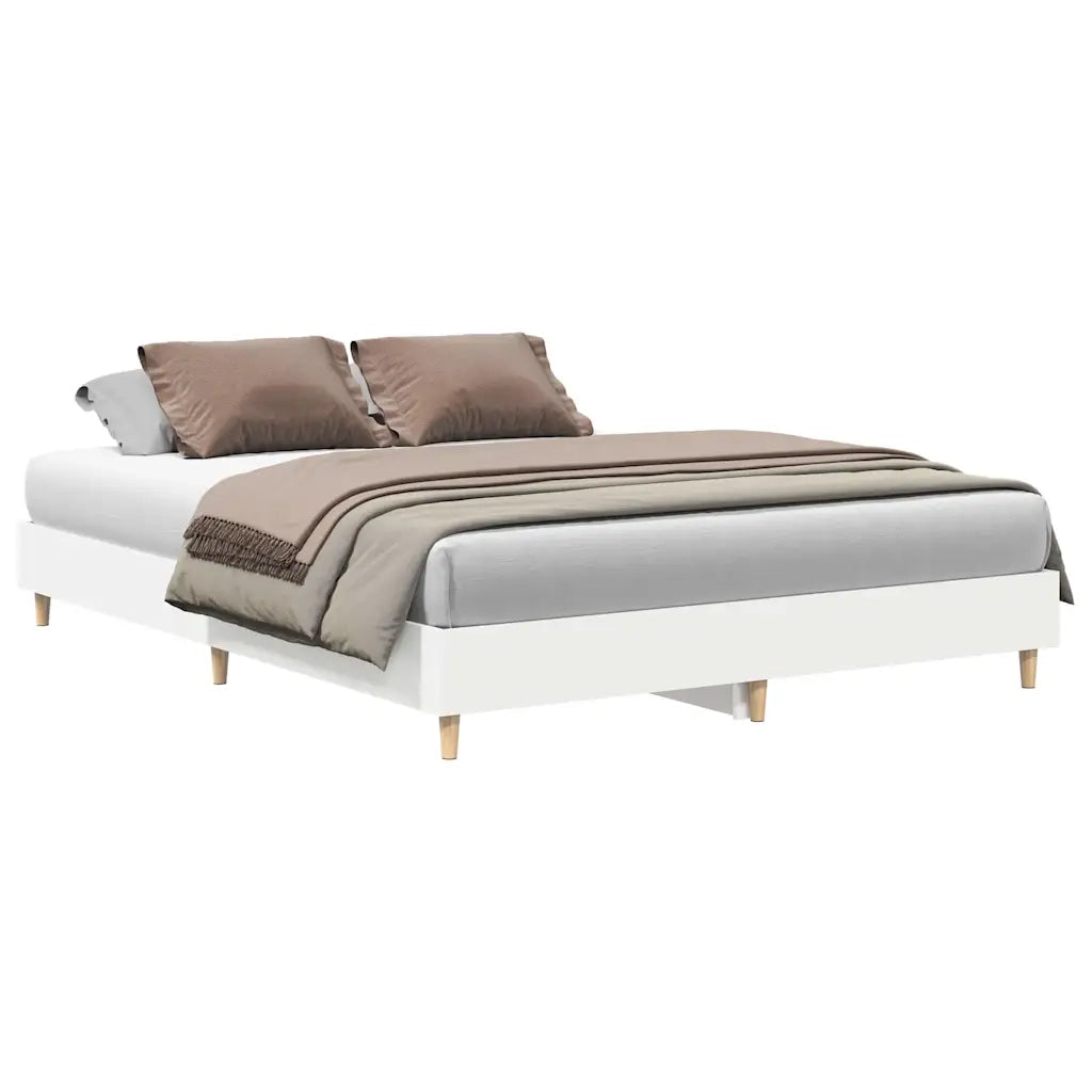 Struttura del letto 2 pcs Bianco 152 x 203 cm Legno multistrato 3402867